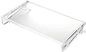 Leicht und modern wirkt das aus Acryl gefertigte Tischpult 2 von Officeplus.