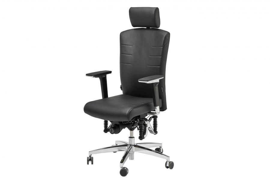 Chefsessel Bioswing 560 iQ in schwarzem Leder