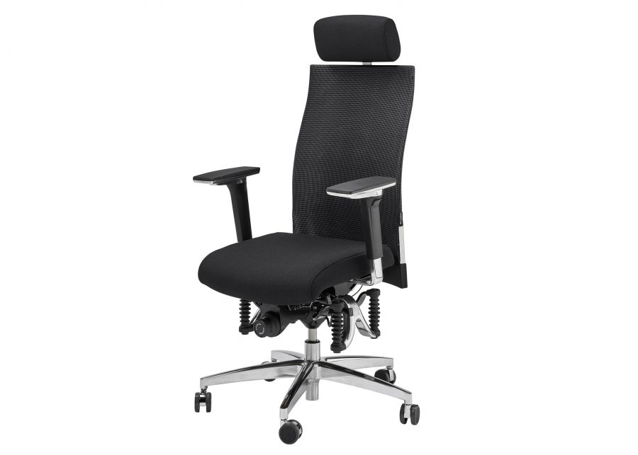 Chefsessel Bioswing 660 iQ mit Netzr&uuml;cken in Schwarz