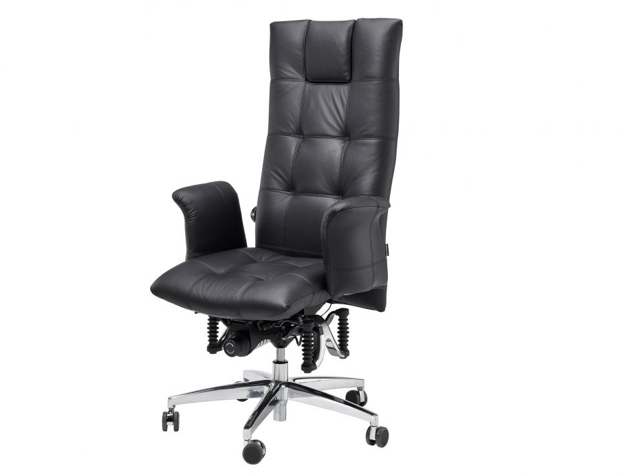 Chefsessel Bioswing 780 iQ in schwarzem Leder