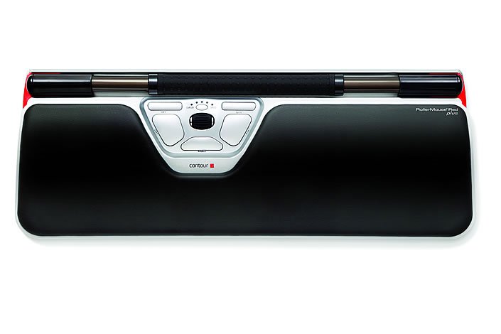 Die Rollermouse Red Plus mit gepolsterter Handauflage