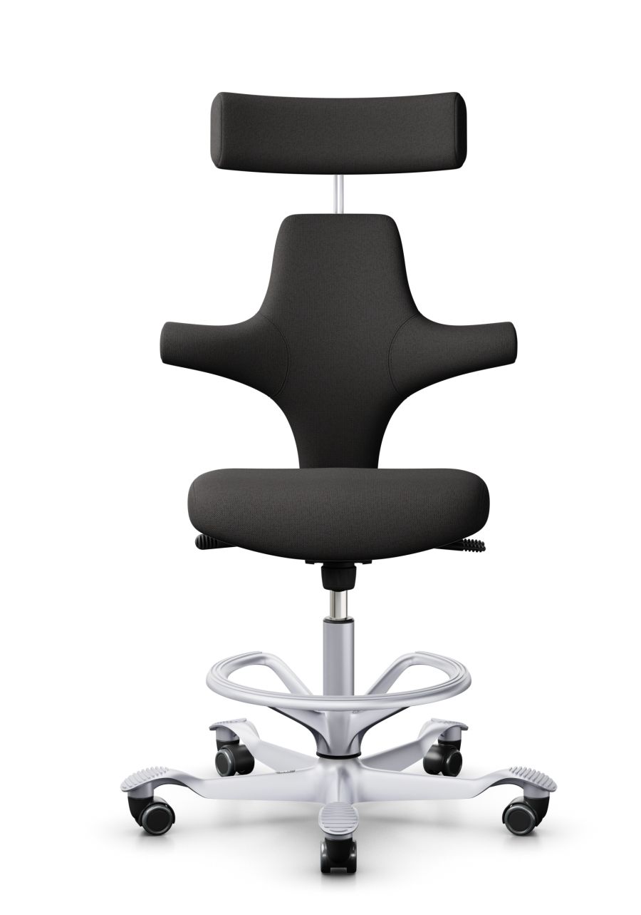 Hag Capisco Modell 8127 mit Rückenlehne, Kopfstütze und normalem Sitzpolster