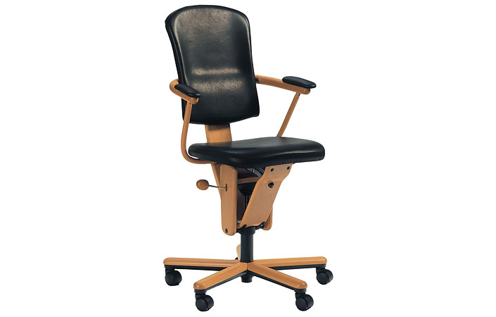 Bürostuhl Holz Moizi 18 mit Armlehnen