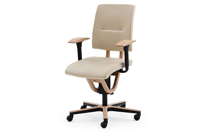 Bürostuhl Holz Moizi 21 mit Armlehnen