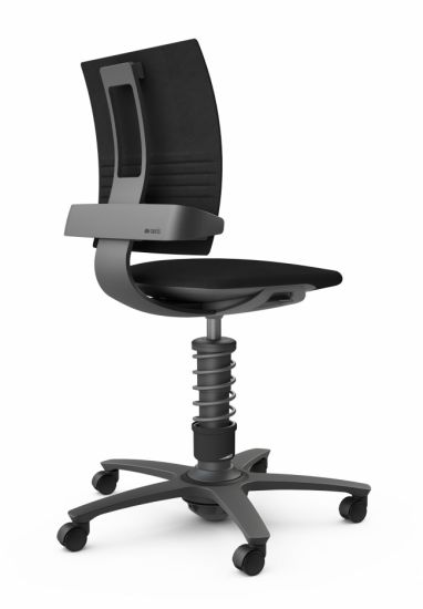 Seitenansicht des ergonomischen Bürostuhl 3Dee von Aeris. Der erste Bürostuhl mit integrierter Swopper Technologie