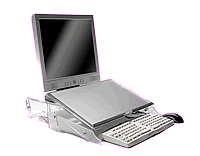 FlexDesk Vorlagenhalter und Pult FlexDesk Dokumentenhalter mit zusätzlicher Funktion als Lese- und Schreibpult. Die Abbildung zeigt FlexDesk in Aktion als Dokumentenhalter für die PC-Eingabe (Monitor mit Monitorträger, Tastatur und Maus sind nicht Teil des Lieferumfangs).