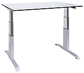 Ergon höhenverstellbares Tischgestell Green 2 Das höhenverstellbare Tischgestell Ergon Green 2 hat eine 2-stufige Höhenverstellung mit Gasfederlift (Höhe ohne Tischplatte 60- 126 cm)