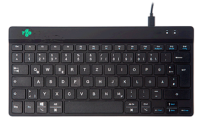 Mittels drei optischen Signalen in grün, orange und rot erinnern die R-Go Tastaturen mit Break Software daran, ob wieder eine Pause bei der Bildschirmarbeit gemacht werden sollte.