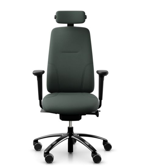 Der ergonomische Bürostuhl RH New Logic 220 mit Armlehnen und Kopfstütze